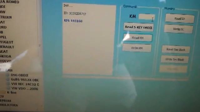 Read and Change KM Vw Passat 2009 NEC by OBDII смотреть онлайн