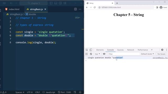 String Basic in JavaScript | template literal | javaScript tutorial for beginners in bangla #5.1 смотреть онлайн