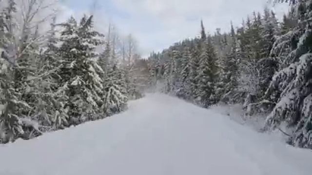 Winter Roads of Canada - 4K Scenic Drive Video for Treadmill Exercising | In-Door Cycling - Part #2 смотреть онлайн