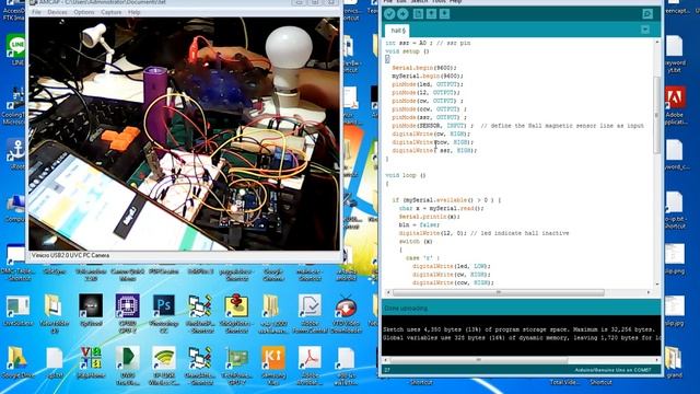 control a spider robot to forward and backward a dc motor , on-off led 5w 220vac with mobile app смотреть онлайн