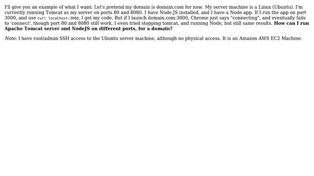 How can I run Apache Tomcat and Node.JS servers at the same time? смотреть онлайн