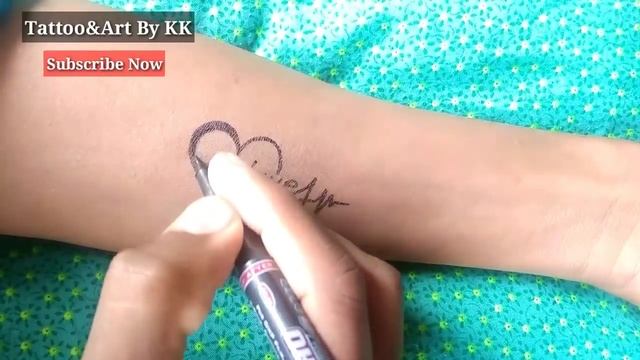 How to make Love Tattoo||3 different types of Love Tattoo смотреть онлайн