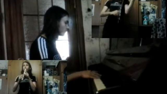 Fairy tail - Main team ( пианино , скрипка , блокфлейта) смотреть онлайн