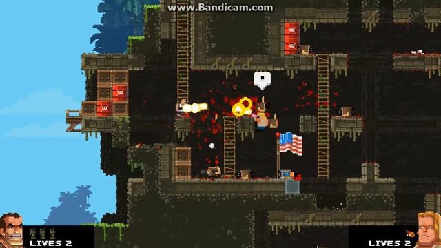 Играем с другом в BROFORCE смотреть онлайн