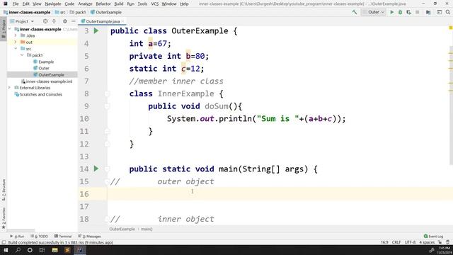 Member Inner Class in java | Non -Static Inner Classes in Java | Hindi смотреть онлайн