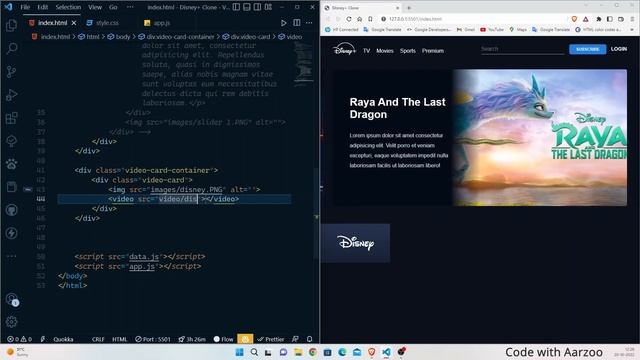 Building a Disney+ Hotstar Clone from Scratch using HTML, CSS, and JS смотреть онлайн
