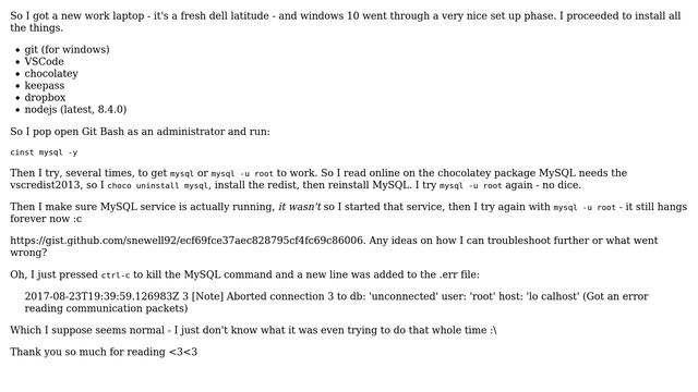 Mysql hangs forever after initial installation on Windows 10 with chocolatey смотреть онлайн