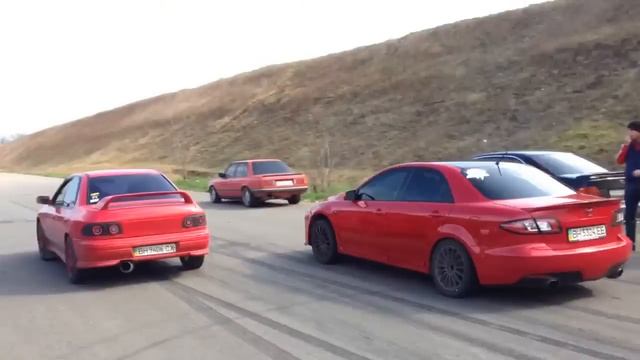 Subaru Gc8 Vs Mazda 6 MPS Dragracing (драгрейсинг)