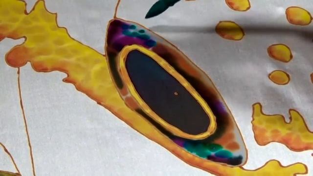BATIK SILK PAINTING WITH JEAN-BAPTISTE - FINE ART - YELLOWTAIL SNAPPER