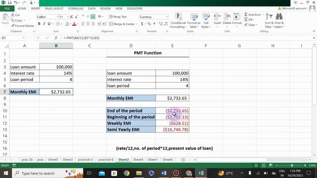 Macros and EMI Calculation [PMT, PPMT, IPMT formula in Excel] | Practical 7&8 смотреть онлайн