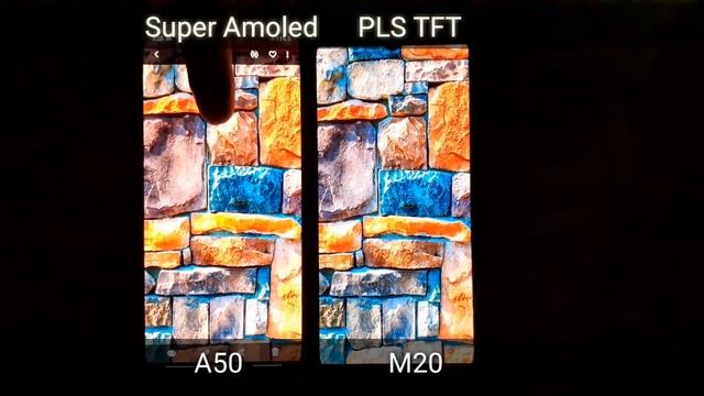 Super Amoled Vs PLS TFT Display Test | Samsung M20 Vs A50 Display