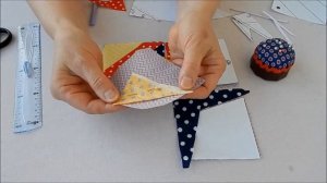 DIY.Лоскутный блок рыбка. Печворк для начинающих. Patchwork block fish. Patchwork for beginners.