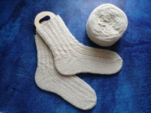 №273 И вновь носочки из рассказовской шерсти на  38р???Носки спицами женские  #вязание