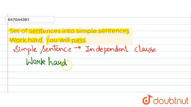 Set of sentences into simple sentences Work hard. You will pass. | CLASS 14 | SYNTHESIS | ENGLIS... смотреть онлайн