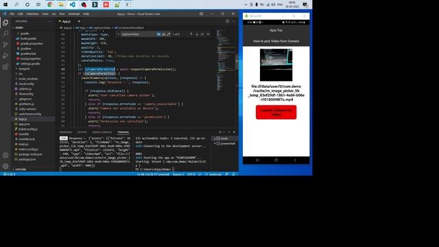 How to Pick Video from Camera in React Native? || in Hindi смотреть онлайн