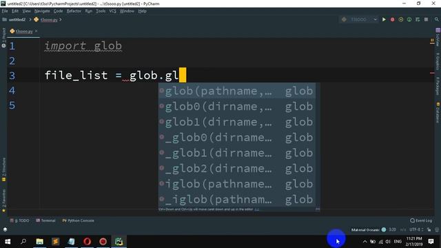 How to Make file lists from current directory using a wildcard in Python смотреть онлайн