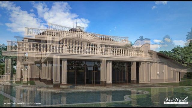 Проект индивидуального жилого дома в классическом стиле. смотреть онлайн