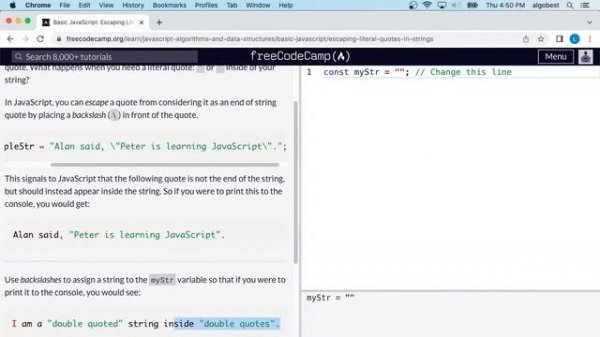 freeCodeCamp - JavaScript Algorithms and Data Structures - Basic JavaScript - Solutions - Part 1