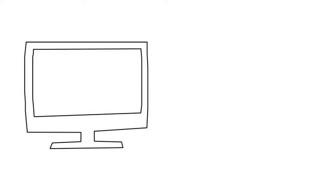 Компьютер - картинка для рисованного видео или как нарисовать компьютер смотреть онлайн