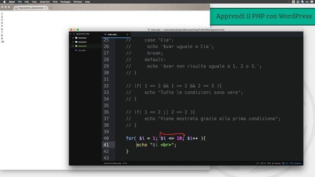 Sfrutta il ciclo for per azioni ripetitive in PHP смотреть онлайн