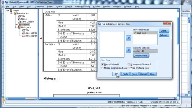 Mann-Whitney U Test - SPSS (UPDATED) смотреть онлайн