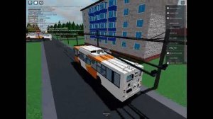 Поездка на троллейбусе-нефазе на карте Maysk urbanmove в роблоксе