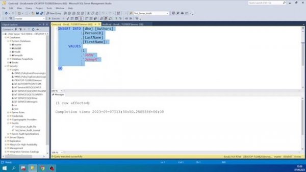 Аудит действий пользователя в MS Sql Server
