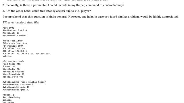 How to reduce latency on FFmpeg video streaming? смотреть онлайн