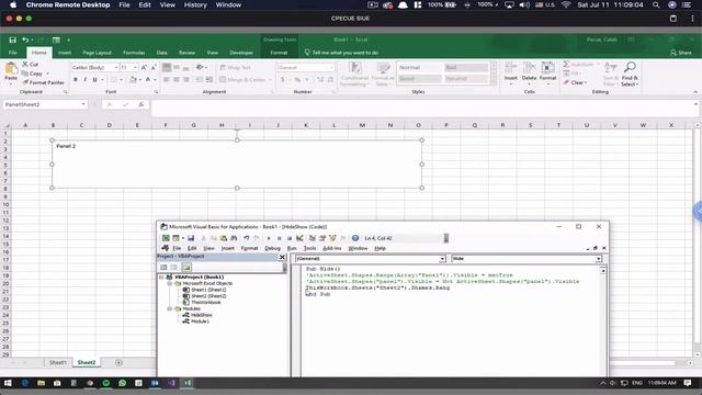 Hide/Show Objects in Excel VBA Macro | Non-Active Sheets смотреть онлайн