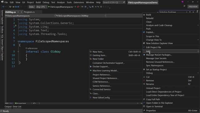 File Scoped Namespaces in C# 10 and .NET 6 In 10 Minutes or Less смотреть онлайн