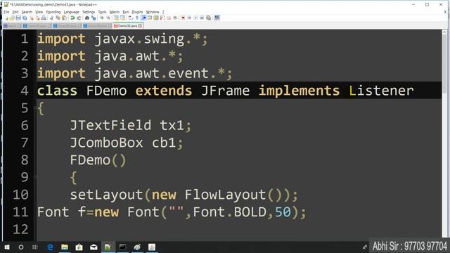 Swing in java in Hindi part 40 смотреть онлайн