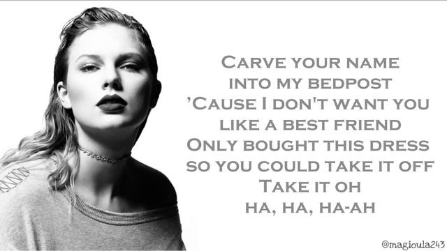 Taylor Swift - Dress (Lyrics) смотреть онлайн