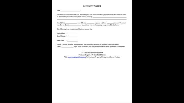 Late Rent Notice: Property Management Forms смотреть онлайн