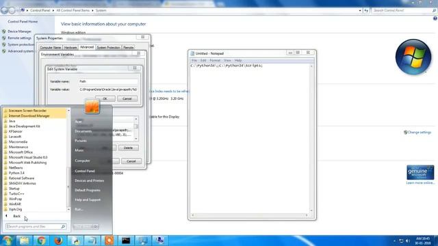 How to Add Python Path to Environment Variables in Windows 7 || Tamil смотреть онлайн