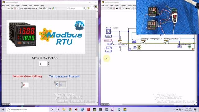 LabView "Modbus RTU" Autonics TK4S Tutorial смотреть онлайн