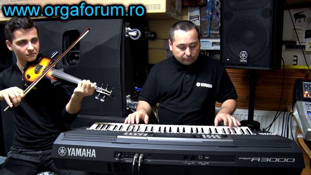 YAMAHA PSR A3000 + o vioara live - la repetitie