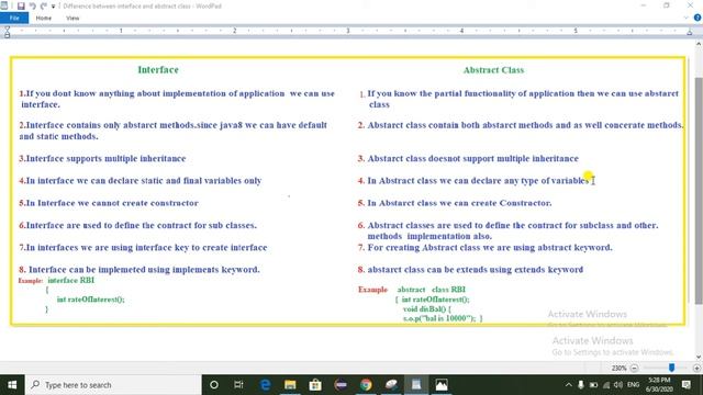 Difference Between Interface And Abstract Class In Java смотреть онлайн
