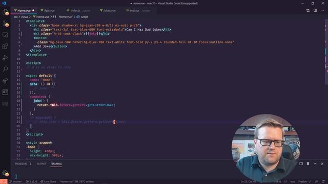 LEARN VUEX IN 15 MINUTES (VUE.JS STATE MANAGEMENT) FOR 2020 // DAD JOKE GENERATOR APP -VUEX TUTORIA смотреть онлайн