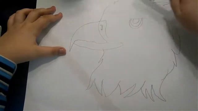 How to draw eagl(kako nacrtati orla) смотреть онлайн