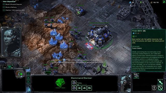 StarCraft Mass Recall 8.0.1 Terran Campaign 01. Bootcamp смотреть онлайн