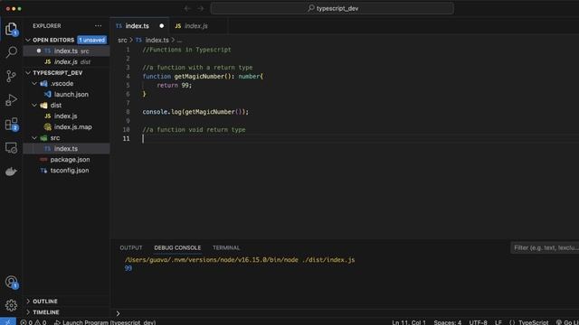 Functions in Typescript смотреть онлайн
