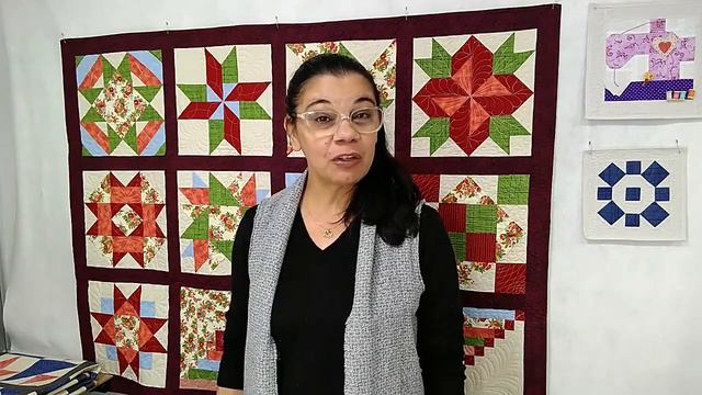Aprenda Como Fazer Bloco Patchwork Diamond Rose/Tulipa #patchwork #blocopatchwork #blocopatchwork
