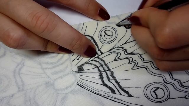 Японская гравюра | Переводим рисунок на ткань смотреть онлайн