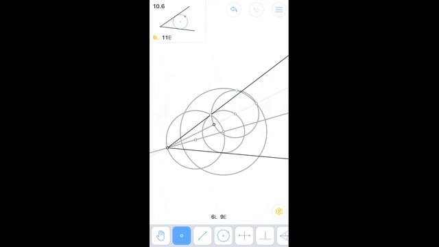 Euclidea - 10. Каппа (Kappa) - 10.6 - Окружность, вписанная в угол - 4 Stars смотреть онлайн
