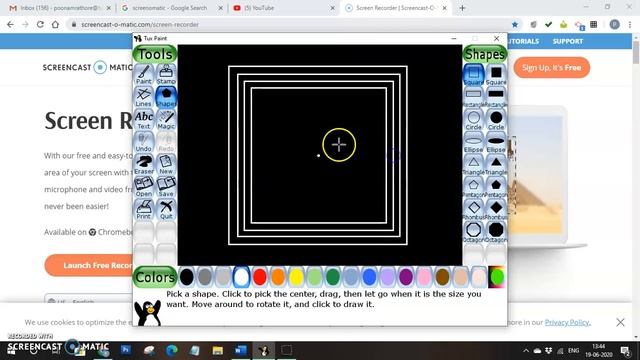 Tux Paint Working with shapes and creating an illusion смотреть онлайн