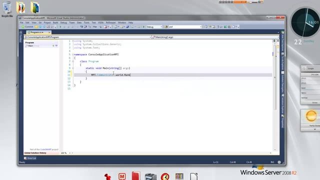 MPI для .NET с Cluster Pack в Visual Studio 2010 SP1 смотреть онлайн