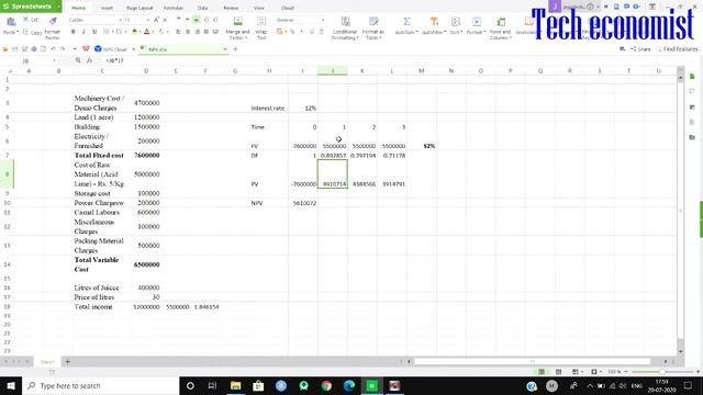 NPV and IRR in excel |internal rate of returns and net present worth| смотреть онлайн