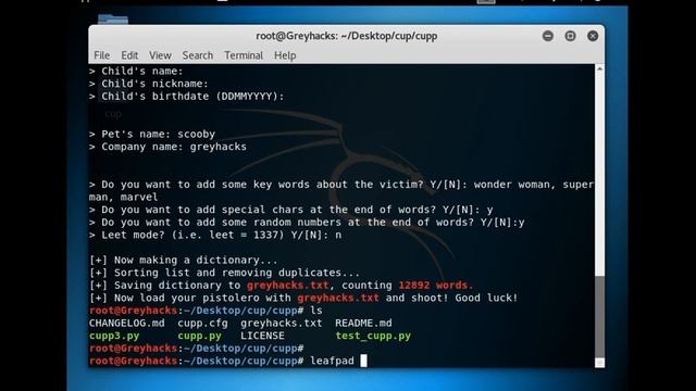 Cupp: A Target Specific Wordlist Generator | Greyhacks смотреть онлайн
