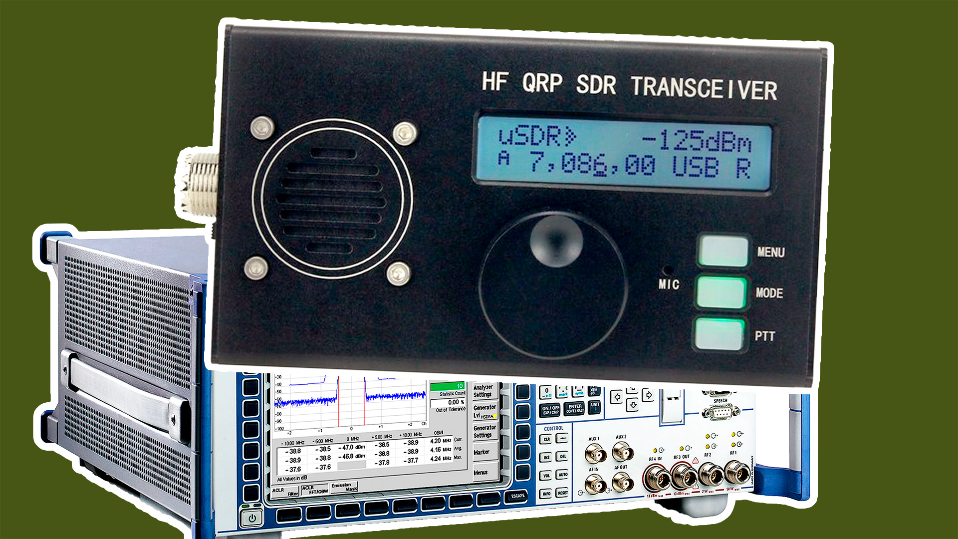 Трансивер uSDX. Чувствительность и внеполосный приём? Проверка ВЧ генератором. смотреть онлайн