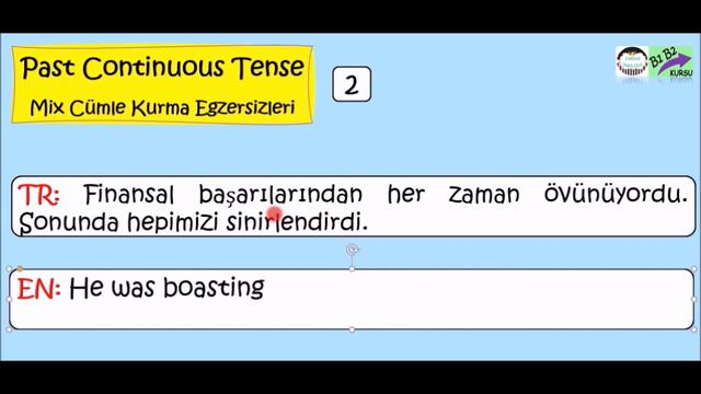 PAST CONTINUOUS TENSE B SEVİYE CÜMLE NASIL KURULUR? смотреть онлайн